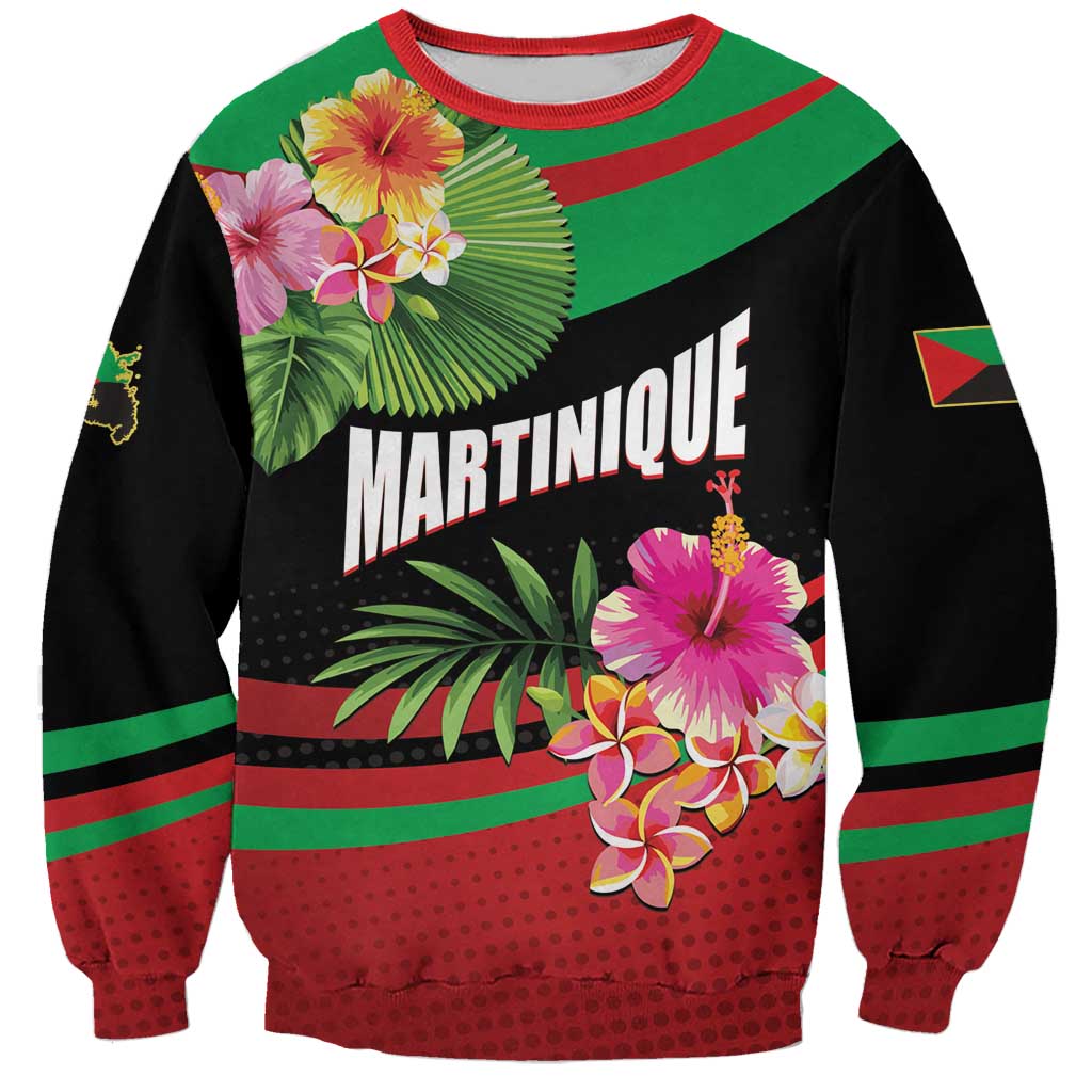 Personalized Martinique Tropical Flower Sweatshirt Matinik Beautiful Island