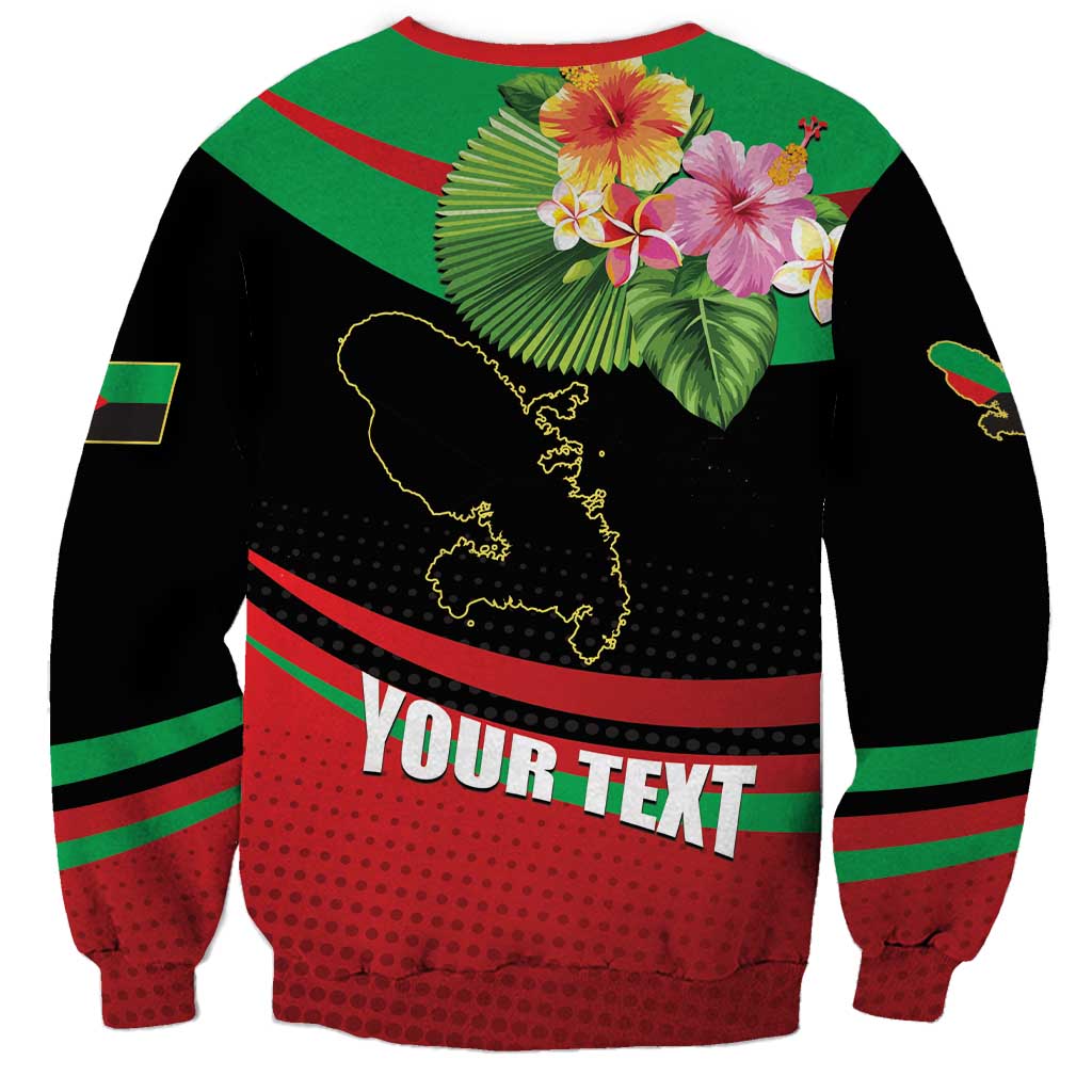 Personalized Martinique Tropical Flower Sweatshirt Matinik Beautiful Island