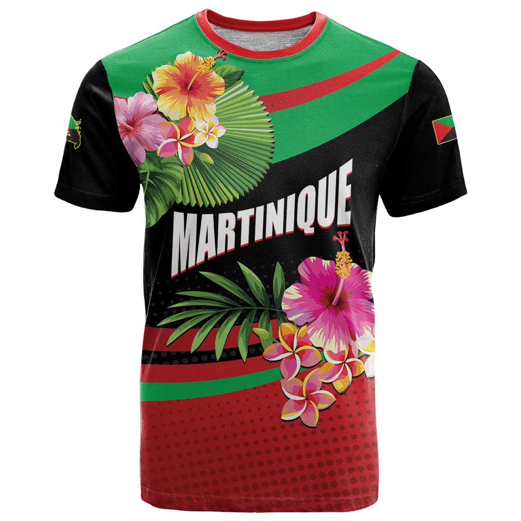 Personalized Martinique Tropical Flower T Shirt Matinik Beautiful Island