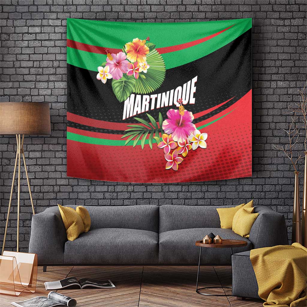 Personalized Martinique Tropical Flower Tapestry Matinik Beautiful Island
