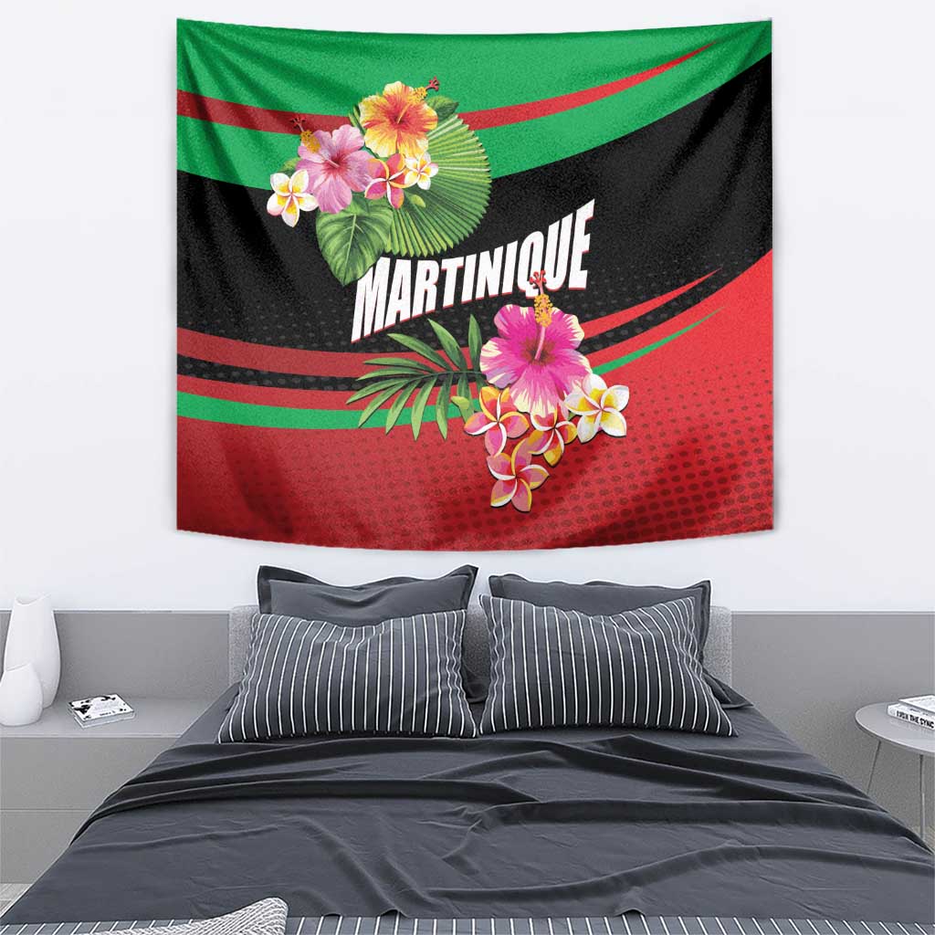 Personalized Martinique Tropical Flower Tapestry Matinik Beautiful Island