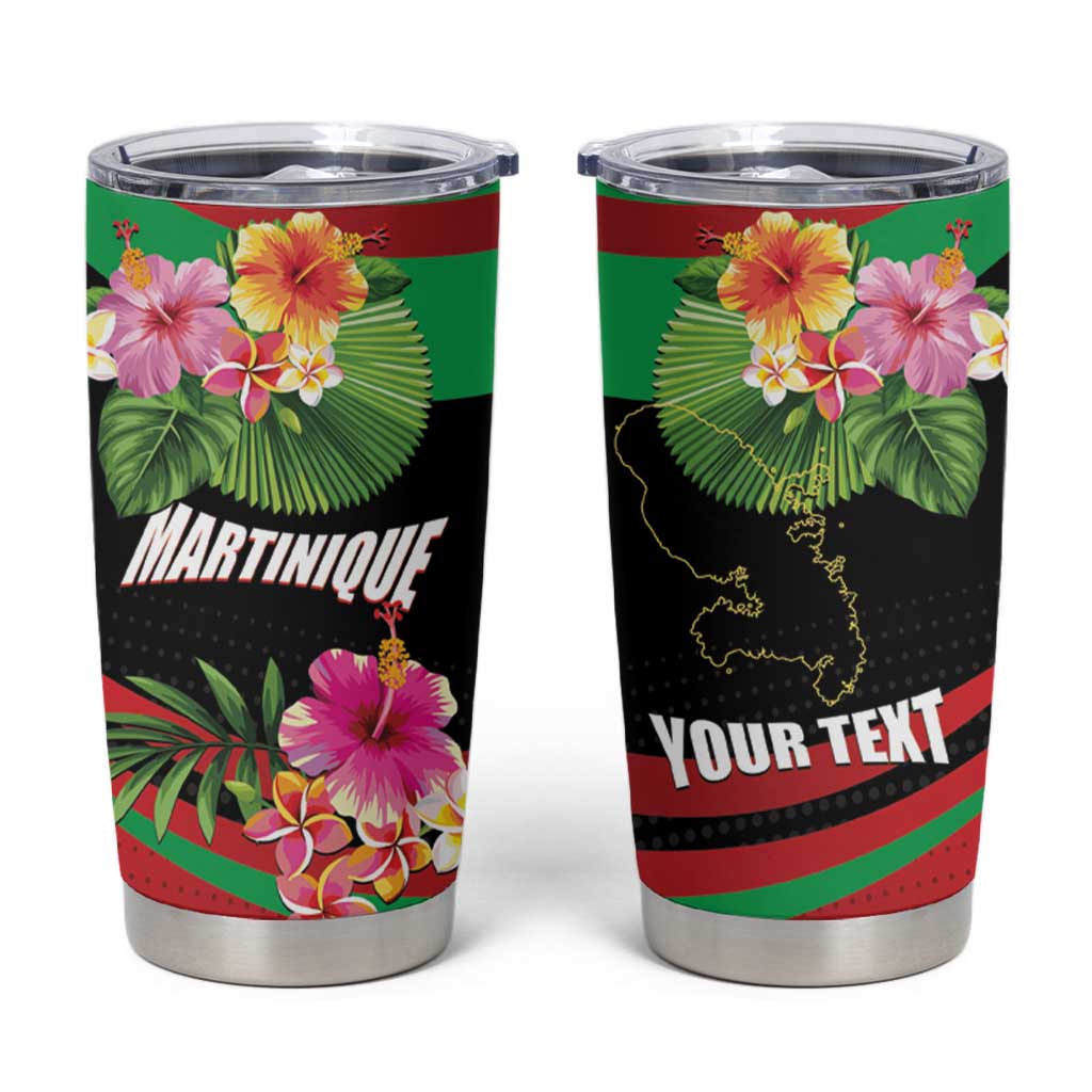 Personalized Martinique Tropical Flower Tumbler Cup Matinik Beautiful Island