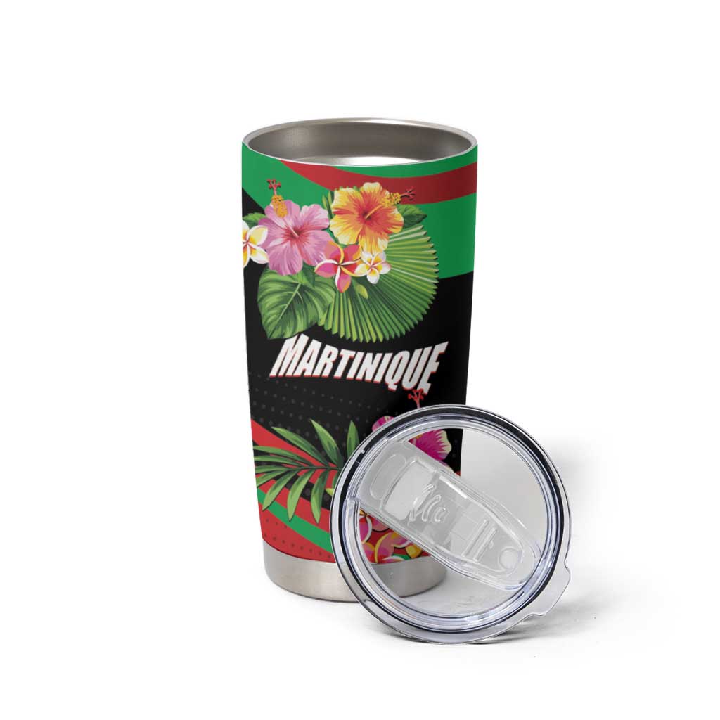 Personalized Martinique Tropical Flower Tumbler Cup Matinik Beautiful Island