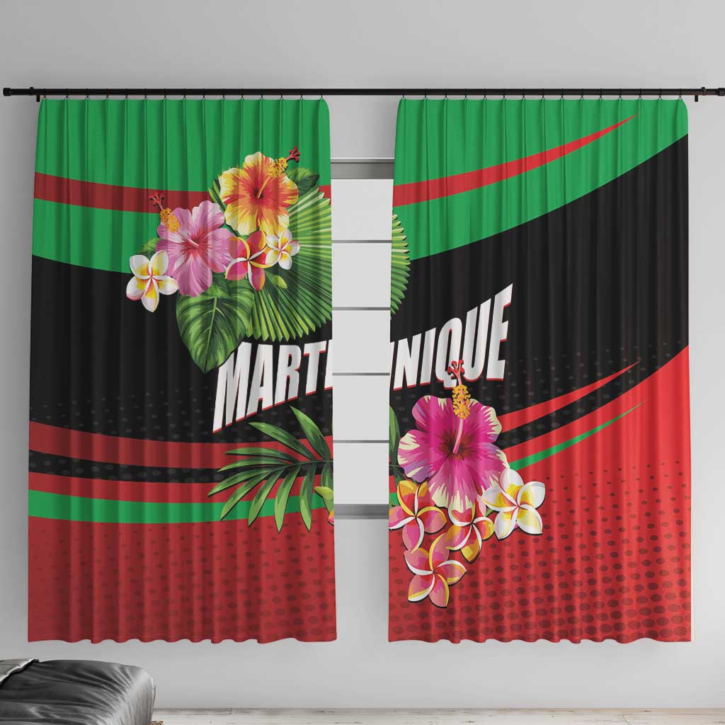 Personalized Martinique Tropical Flower Window Curtain Matinik Beautiful Island