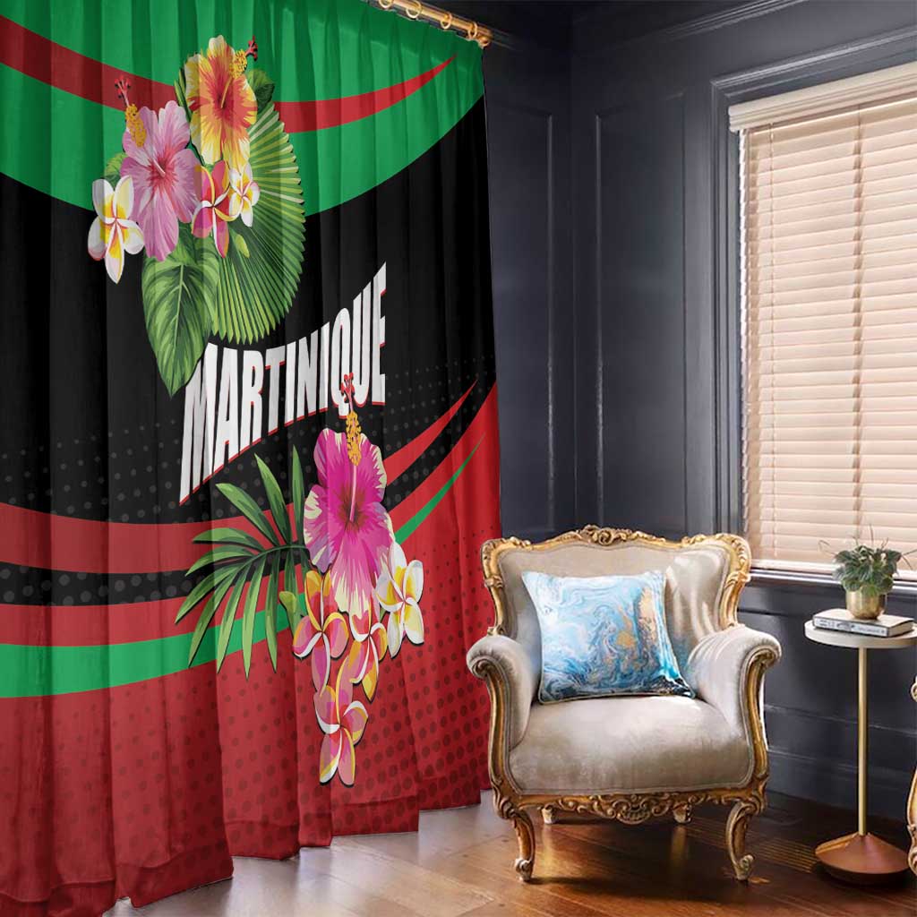 Personalized Martinique Tropical Flower Window Curtain Matinik Beautiful Island
