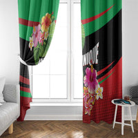 Personalized Martinique Tropical Flower Window Curtain Matinik Beautiful Island