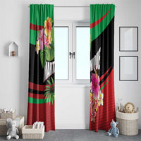 Personalized Martinique Tropical Flower Window Curtain Matinik Beautiful Island