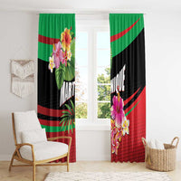 Personalized Martinique Tropical Flower Window Curtain Matinik Beautiful Island