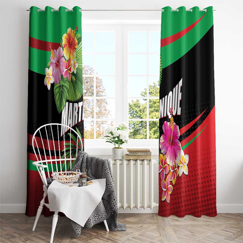 Personalized Martinique Tropical Flower Window Curtain Matinik Beautiful Island