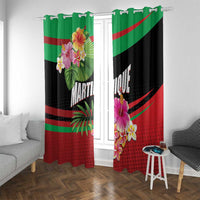 Personalized Martinique Tropical Flower Window Curtain Matinik Beautiful Island