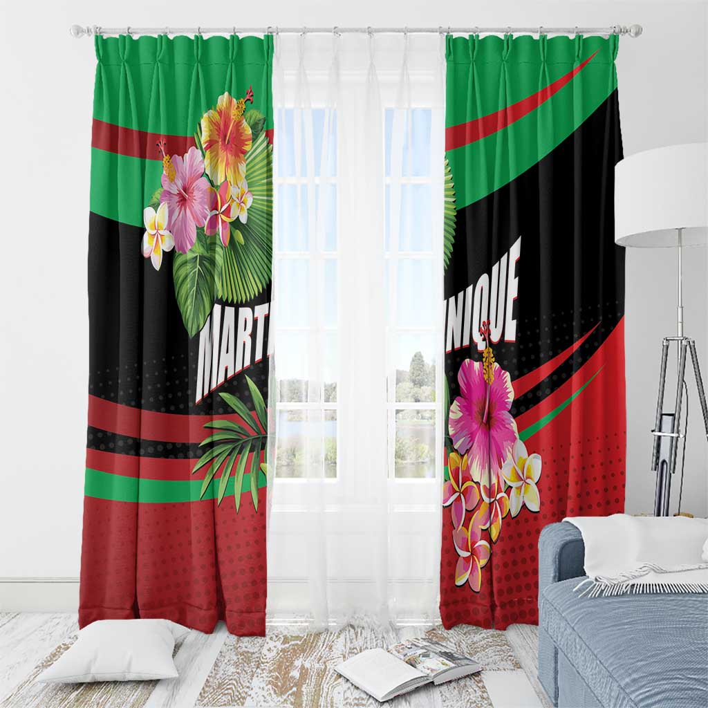 Personalized Martinique Tropical Flower Window Curtain Matinik Beautiful Island