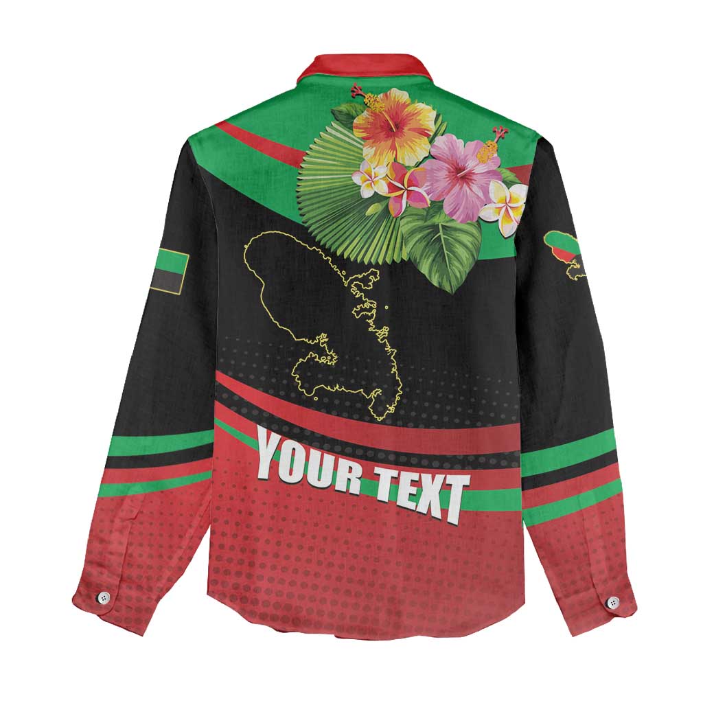 Personalized Martinique Tropical Flower Women Casual Shirt Matinik Beautiful Island