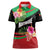Personalized Martinique Tropical Flower Women Polo Shirt Matinik Beautiful Island