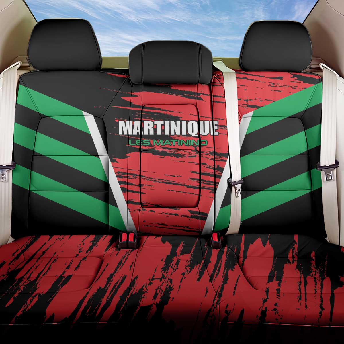 Custom Football Martinique Back Car Seat Cover Les Matinino Go Champion