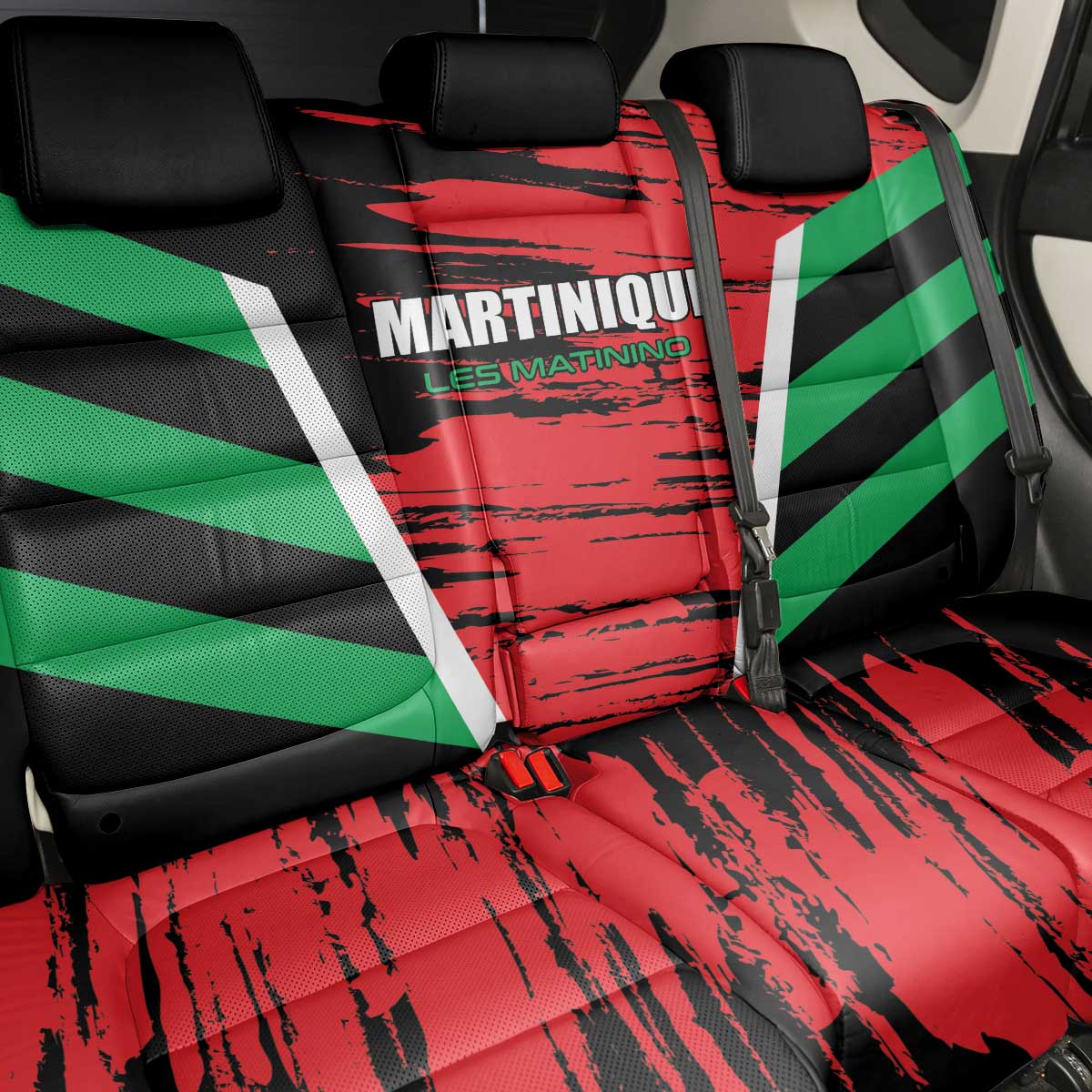 Custom Football Martinique Back Car Seat Cover Les Matinino Go Champion