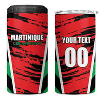 Custom Football Martinique 4 in 1 Can Cooler Tumbler Les Matinino Go Champion