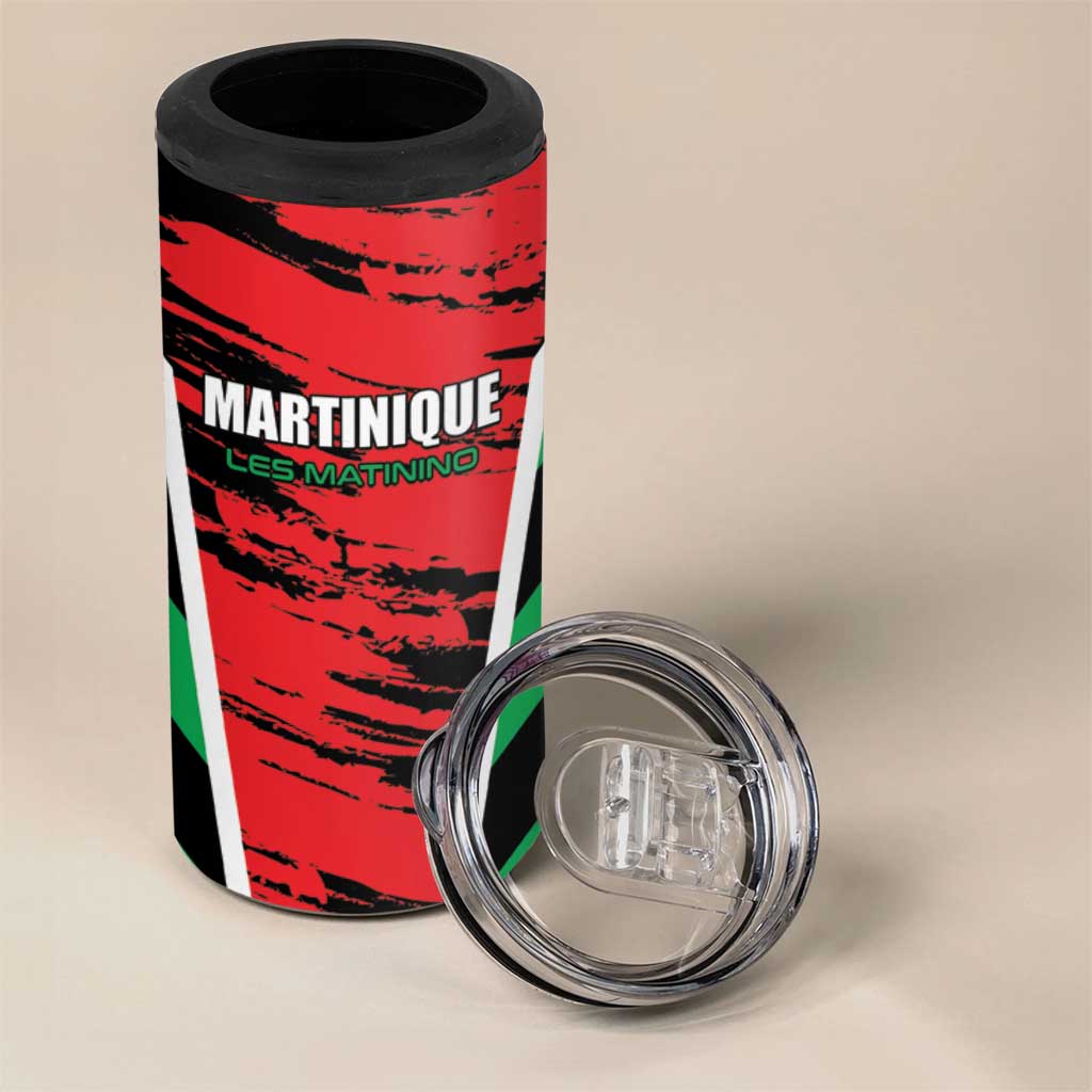 Custom Football Martinique 4 in 1 Can Cooler Tumbler Les Matinino Go Champion