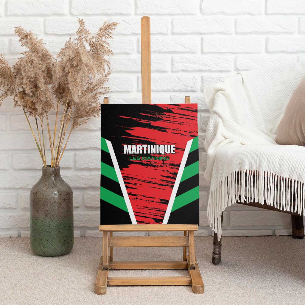 Custom Football Martinique Canvas Wall Art Les Matinino Go Champion