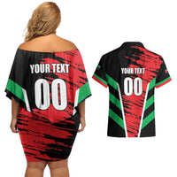 Custom Football Martinique Couples Matching Off Shoulder Short Dress and Hawaiian Shirt Les Matinino Go Champion