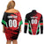 Custom Football Martinique Couples Matching Off Shoulder Short Dress and Long Sleeve Button Shirt Les Matinino Go Champion