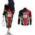 Custom Football Martinique Couples Matching Off The Shoulder Long Sleeve Dress and Long Sleeve Button Shirt Les Matinino Go Champion