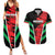 Custom Football Martinique Couples Matching Summer Maxi Dress and Hawaiian Shirt Les Matinino Go Champion