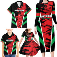 Custom Football Martinique Family Matching Long Sleeve Bodycon Dress and Hawaiian Shirt Les Matinino Go Champion