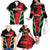 Custom Football Martinique Family Matching Off The Shoulder Long Sleeve Dress and Hawaiian Shirt Les Matinino Go Champion