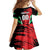 Custom Football Martinique Family Matching Off Shoulder Short Dress and Hawaiian Shirt Les Matinino Go Champion