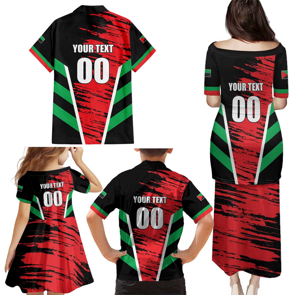 Custom Football Martinique Family Matching Puletasi and Hawaiian Shirt Les Matinino Go Champion