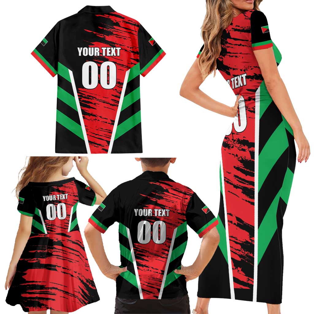 Custom Football Martinique Family Matching Short Sleeve Bodycon Dress and Hawaiian Shirt Les Matinino Go Champion