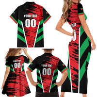 Custom Football Martinique Family Matching Short Sleeve Bodycon Dress and Hawaiian Shirt Les Matinino Go Champion