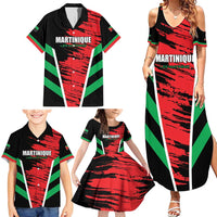 Custom Football Martinique Family Matching Summer Maxi Dress and Hawaiian Shirt Les Matinino Go Champion