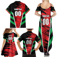 Custom Football Martinique Family Matching Summer Maxi Dress and Hawaiian Shirt Les Matinino Go Champion