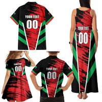 Custom Football Martinique Family Matching Tank Maxi Dress and Hawaiian Shirt Les Matinino Go Champion