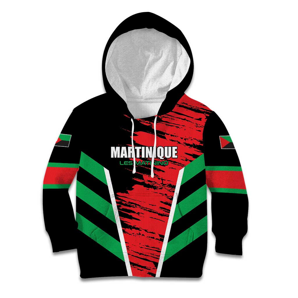 Custom Football Martinique Kid Hoodie Les Matinino Go Champion