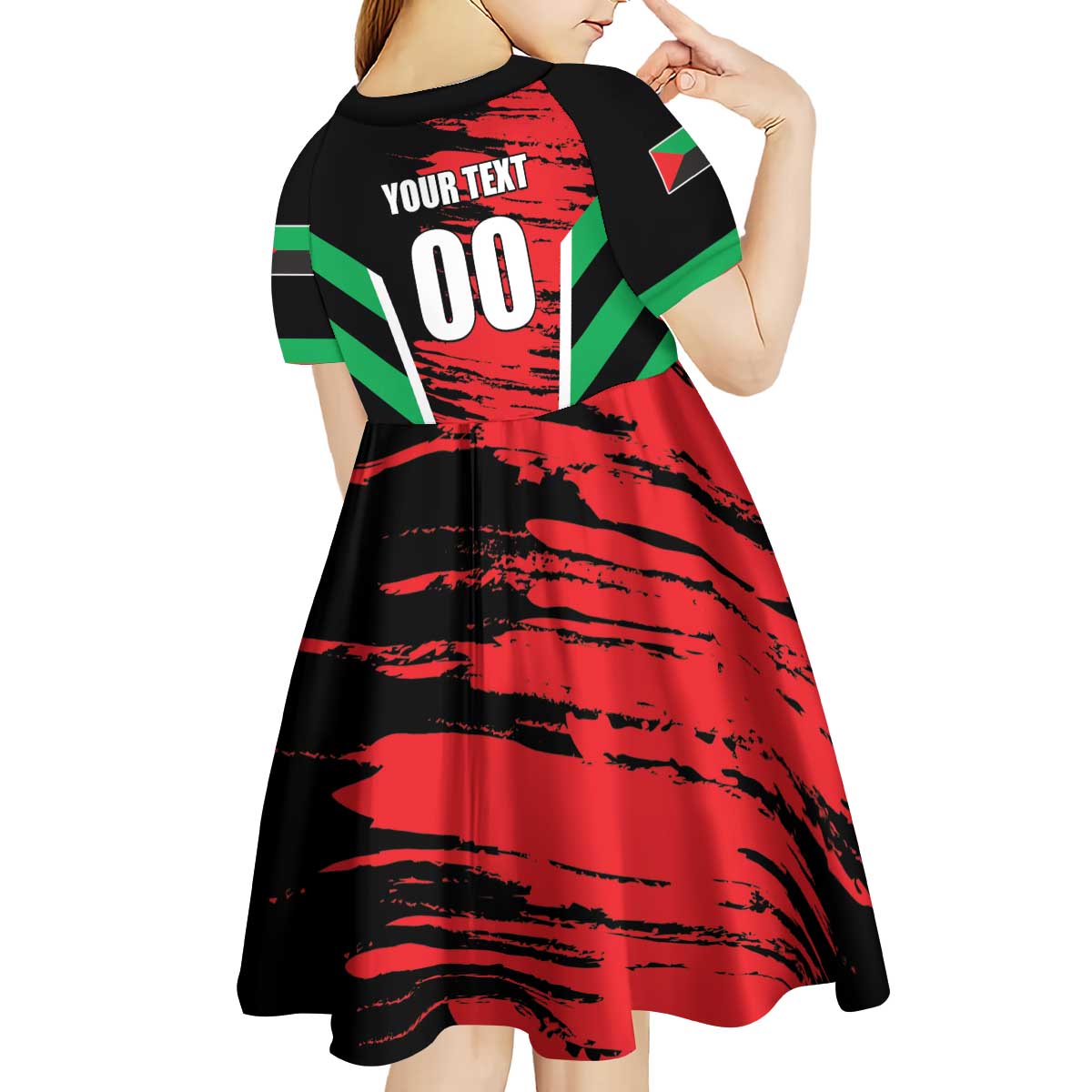 Custom Football Martinique Kid Short Sleeve Dress Les Matinino Go Champion