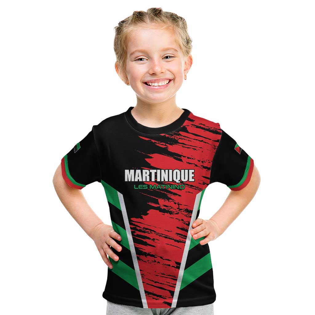 Custom Football Martinique Kid T Shirt Les Matinino Go Champion
