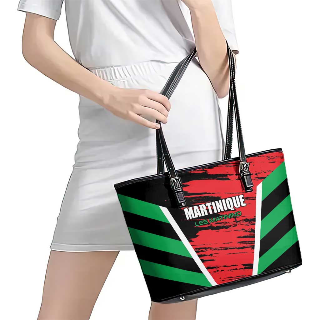 Custom Football Martinique Leather Tote Bag Les Matinino Go Champion