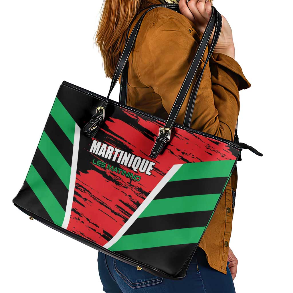 Custom Football Martinique Leather Tote Bag Les Matinino Go Champion