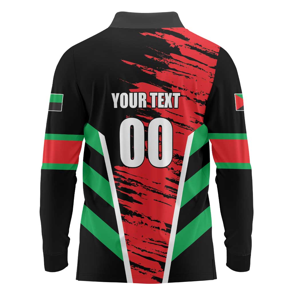 Custom Football Martinique Long Sleeve Polo Shirt Les Matinino Go Champion