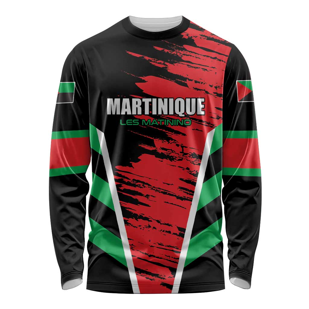 Custom Football Martinique Long Sleeve Shirt Les Matinino Go Champion