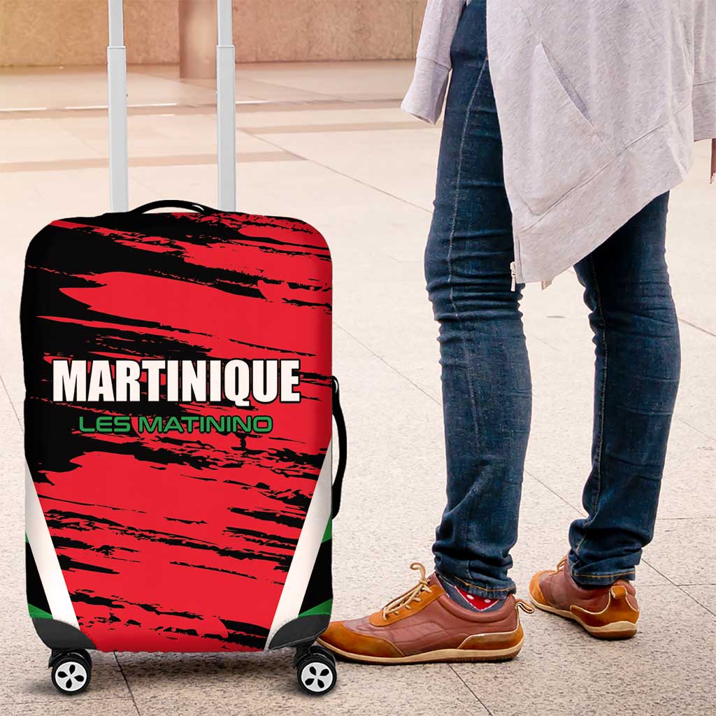 Custom Football Martinique Luggage Cover Les Matinino Go Champion