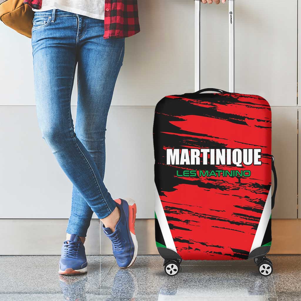 Custom Football Martinique Luggage Cover Les Matinino Go Champion
