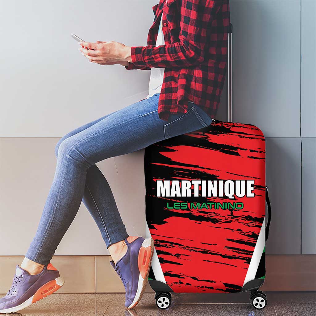 Custom Football Martinique Luggage Cover Les Matinino Go Champion