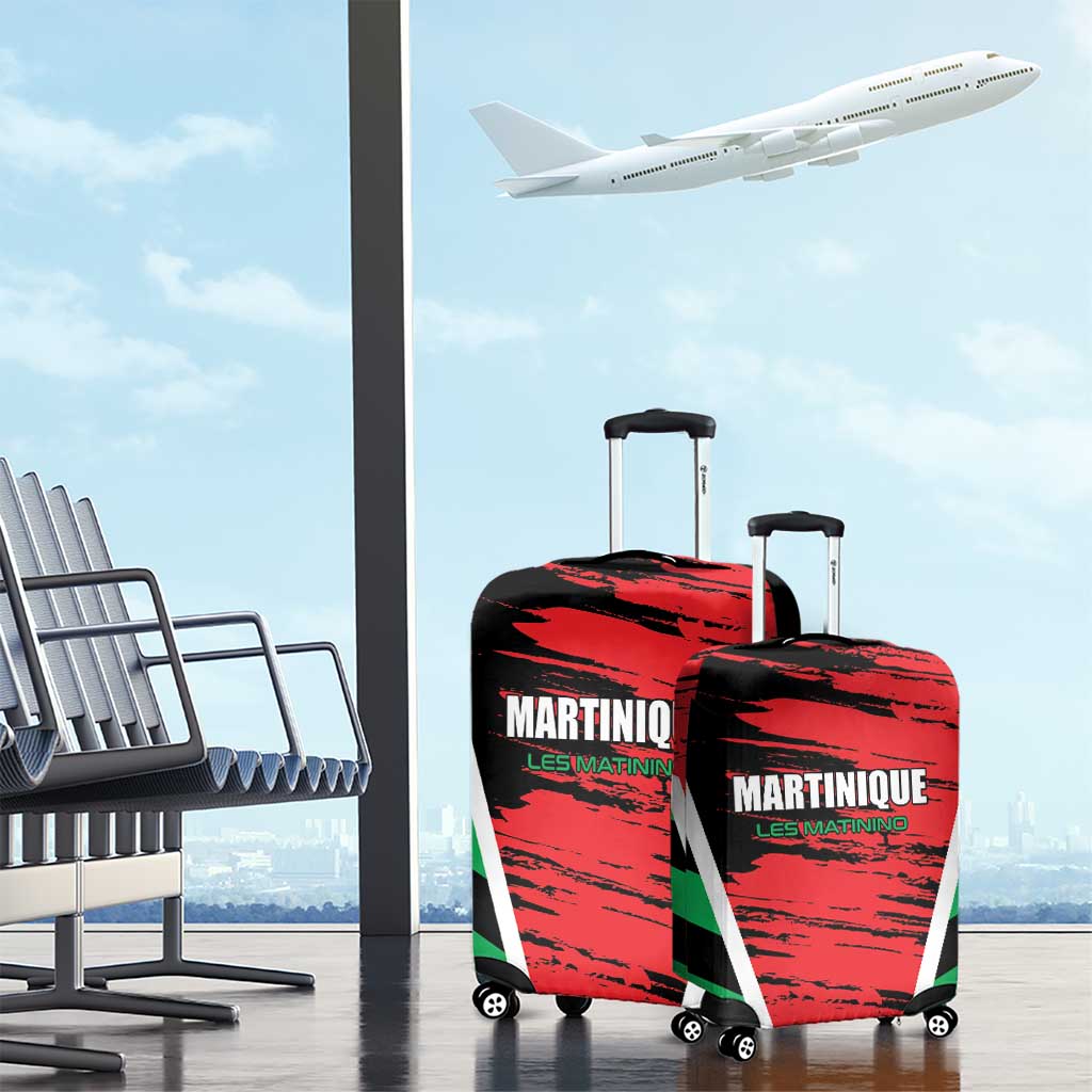 Custom Football Martinique Luggage Cover Les Matinino Go Champion