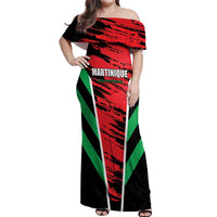 Custom Football Martinique Off Shoulder Maxi Dress Les Matinino Go Champion