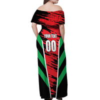 Custom Football Martinique Off Shoulder Maxi Dress Les Matinino Go Champion