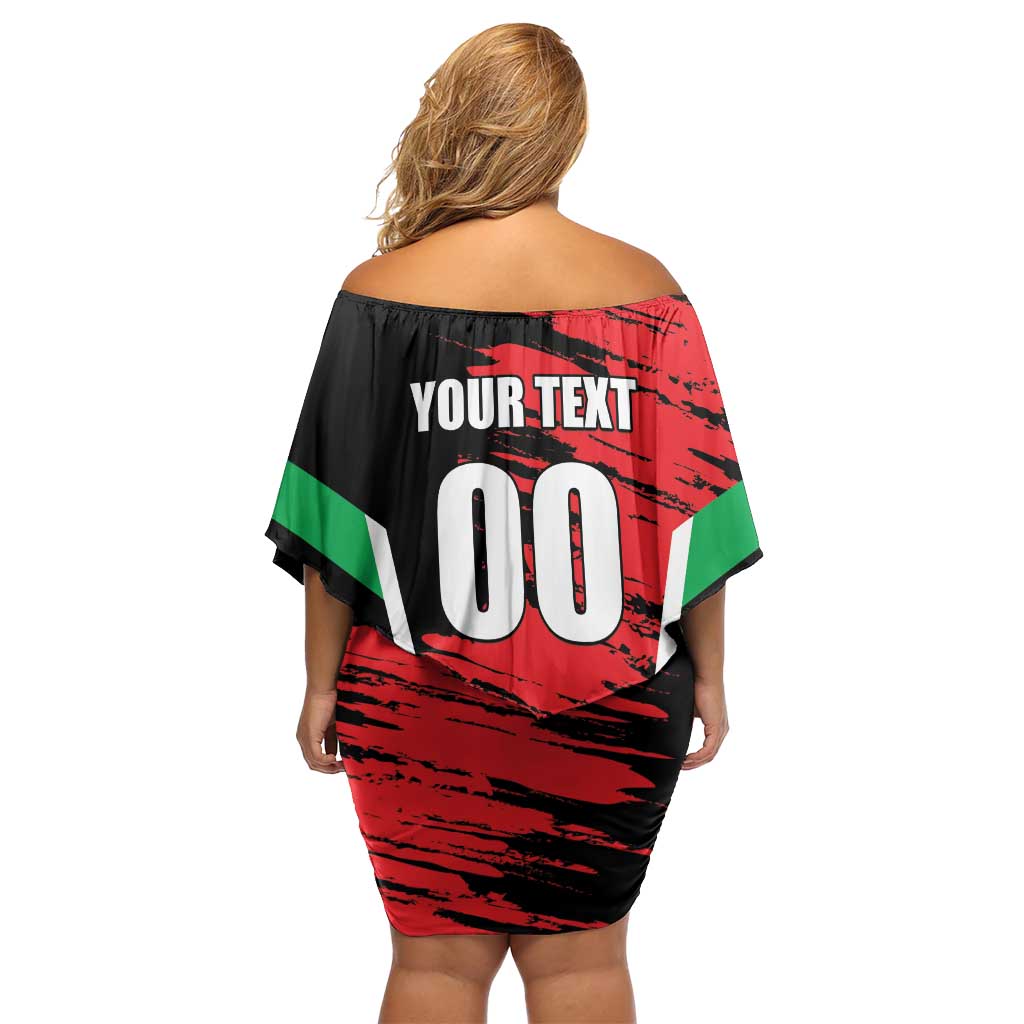 Custom Football Martinique Off Shoulder Short Dress Les Matinino Go Champion