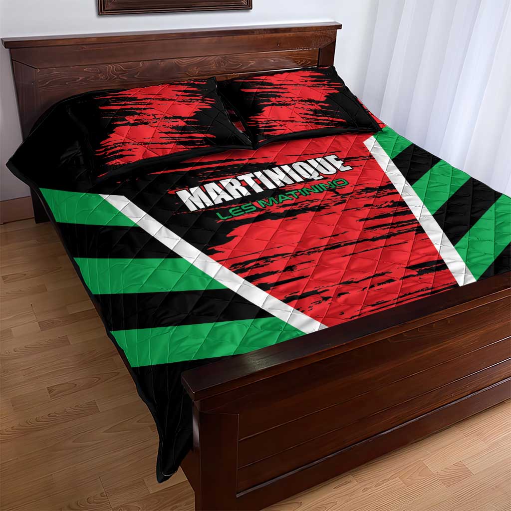 Custom Football Martinique Quilt Bed Set Les Matinino Go Champion